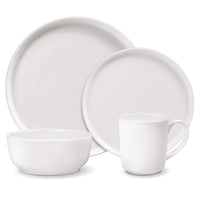 White Round Dinnerware (Set of 16)
