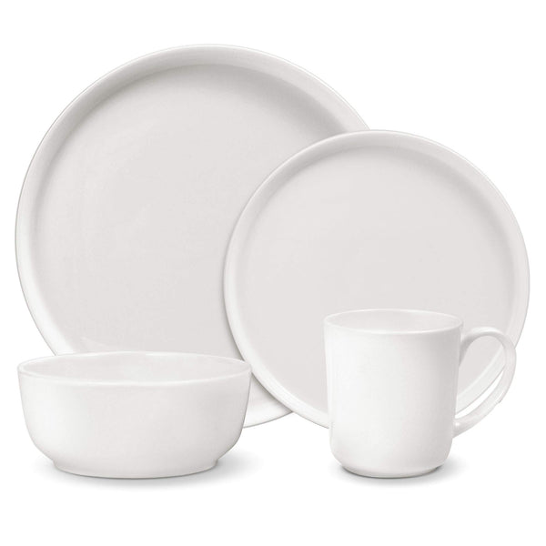 White Round Dinnerware (Set of 16)