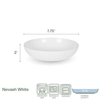 White Nevaeh Pasta Bowls (Set of 4)
