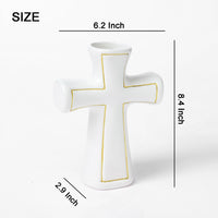 White Ceramic Cross Vase