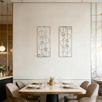 Silver Metal Wall Sculpture (Set of 2)