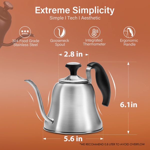 Brushed Gooseneck Kettle