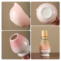 Pink Ceramic Matcha Set (Set of 9)
