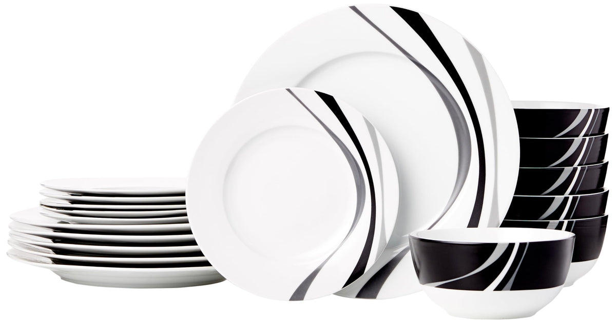 Swirl Dinnerware Set (Set of 18)