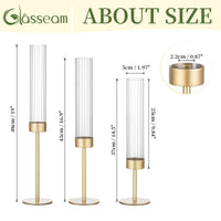 Gold Hurricane Candlesticks (Set of 6)