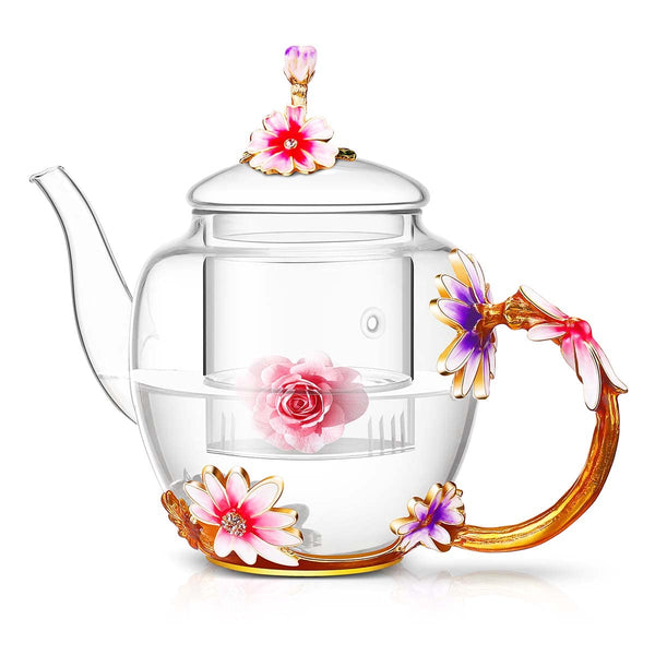Enamel Flower Teapot