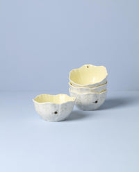 Yellow Floral Dessert Bowls (Set of 4)