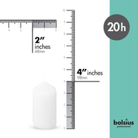 White Pillar Candles (Set of 20)