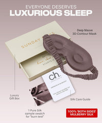 Mauve Contoured Silk Sleep Mask