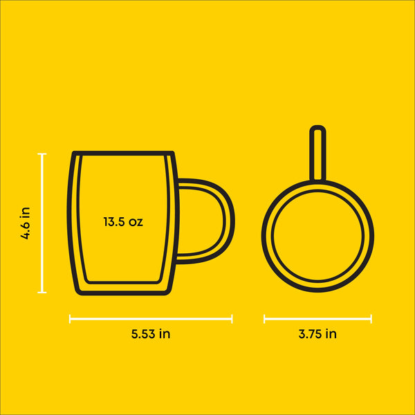 Insulated Glass Mugs (Set of 2)