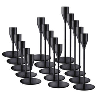 Black Candlestick Holders (Set of 15)