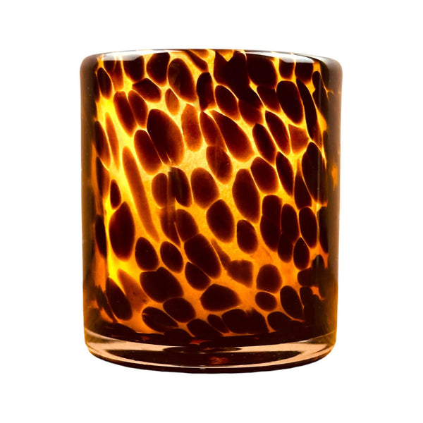 Tortoiseshell Glass Candle Holder
