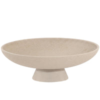 Beige Striped Fruit Bowl