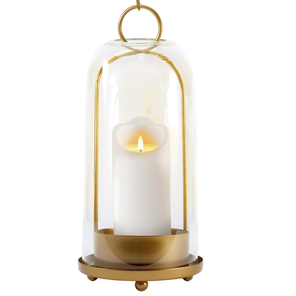 Gold Brass Hurricane Lantern