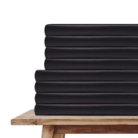 Black Satin Pillowcases (Set of 8)