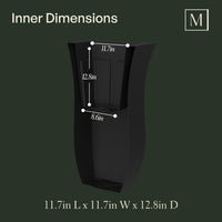 Espresso Tall Square Planter