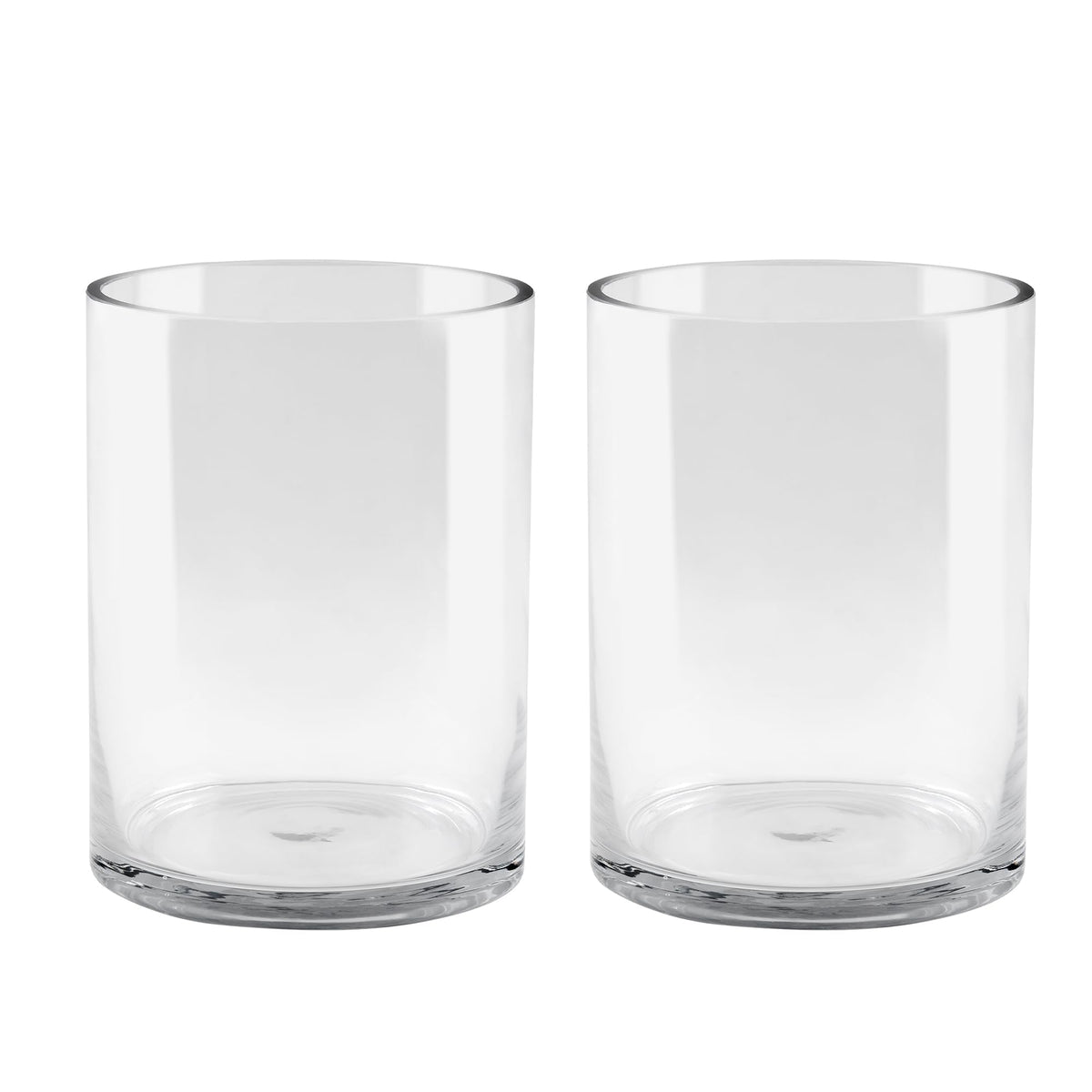 Clear Glass Hurricane Candle Holder (Set of 2)