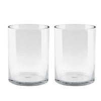 Clear Glass Hurricane Candle Holder (Set of 2)