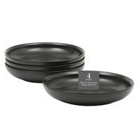 Black Glaze Pasta Bowls (Set of 4)