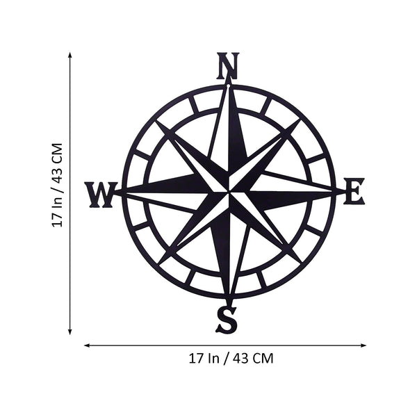 Metal Nautical Compass Decor