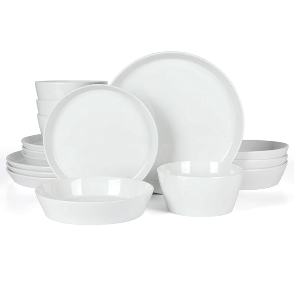 White Dinnerware Set (Set of 16)