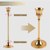 Gold Brass Candlestick Holder