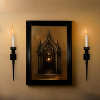 Black Gothic Wall Candle Sconces (Set of 2)