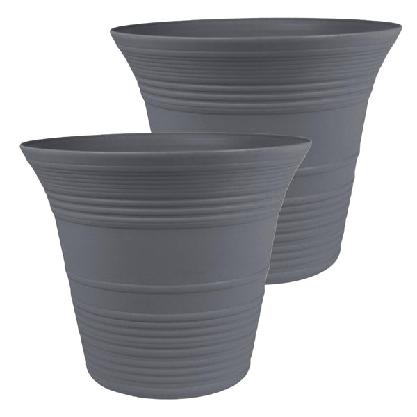 Warm Gray Self-Watering Planters (Set of 2)