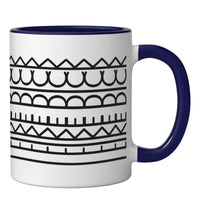 Dark Blue & White Ceramic Mug