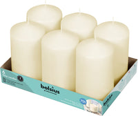Ivory Dripless Pillar Candles (Set of 6)