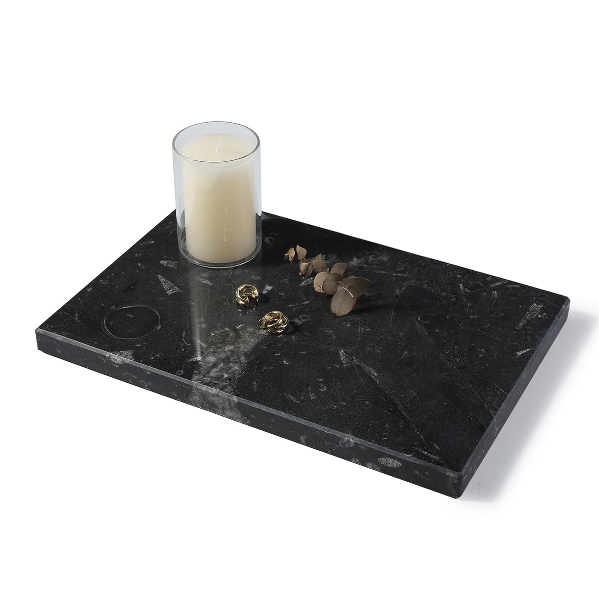 Black Fossil Stone Tray