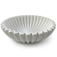 White Scalloped Bowl