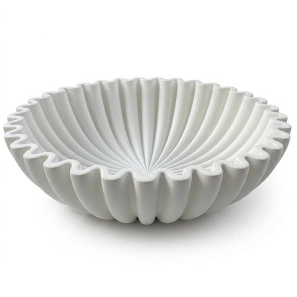 White Scalloped Bowl