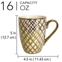 Gold Porcelain Mug Set