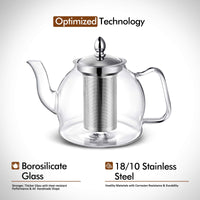Clear Glass Teapot & Infuser