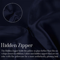 Navy Blue Silk Pillowcases (Set of 2)