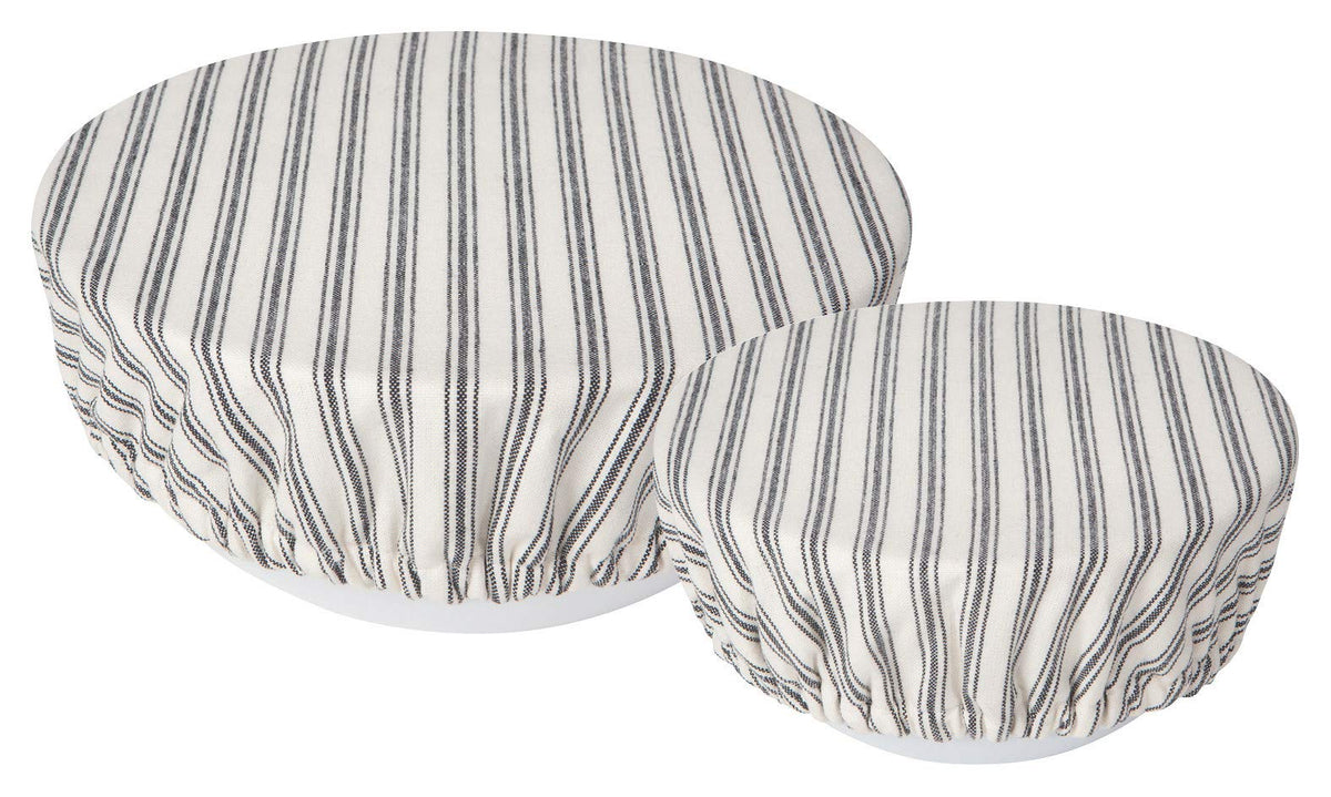 Ticking Stripe Bowl Covers (Set of 2)