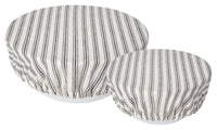 Ticking Stripe Bowl Covers (Set of 2)