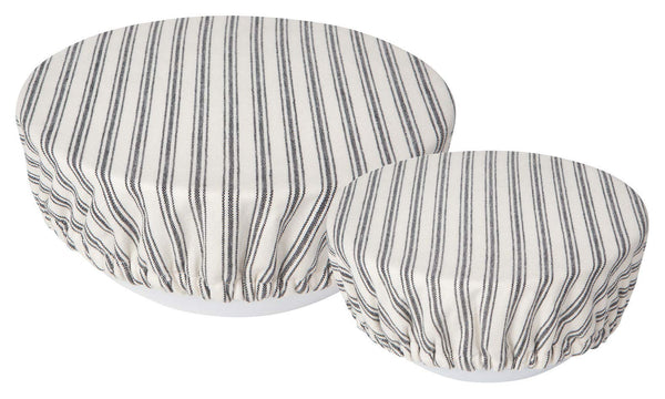 Ticking Stripe Bowl Covers (Set of 2)