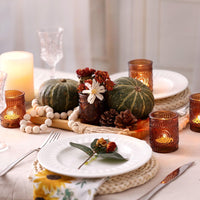 Amber Glass Votives (Set of 24)