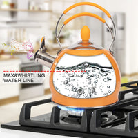 Orange Whistling Tea Kettle