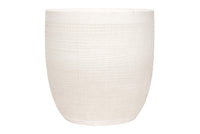 Matte White Stoneware Planter