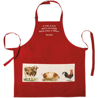 Red Farmhouse Apron