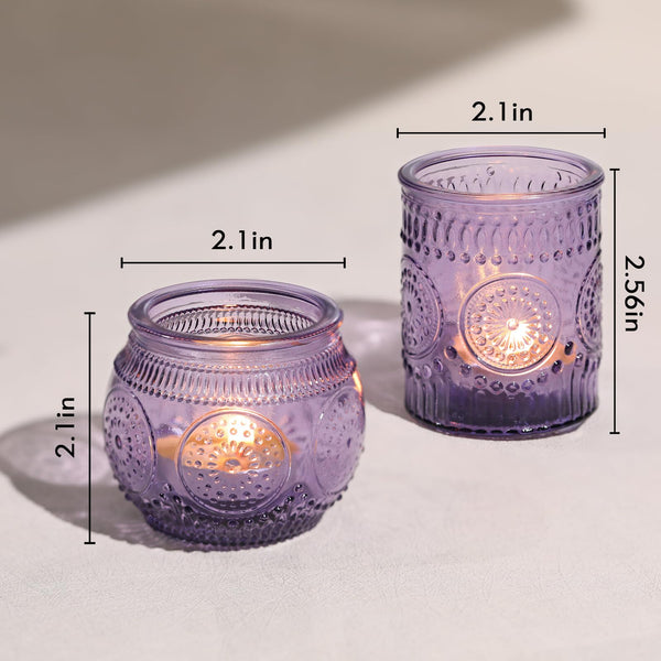 Purple Votive Candle Holders