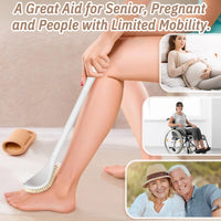 White Long-Handle Foot Scrubber