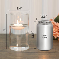 Clear Glass Cylinder Vases (Set of 12)