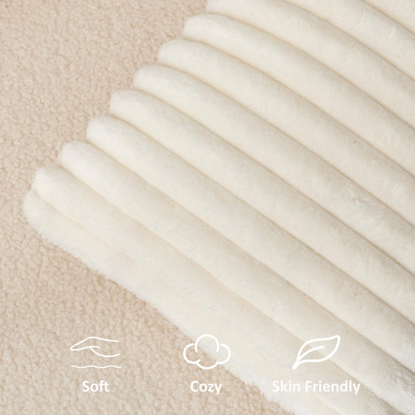 Cream Faux Fur Lumbar Cover