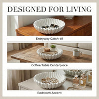 White Scalloped Bowl