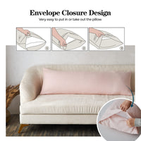 Dusty Pink Linen Body Pillow Cover