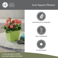 Glossy White Square Planter (Set of 2)